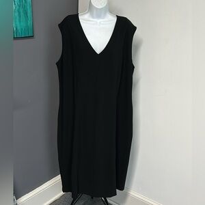 CATO Black‎ 22/24W Sleeveless V Neck Sheath Dress Special Occasion Gold Zipper